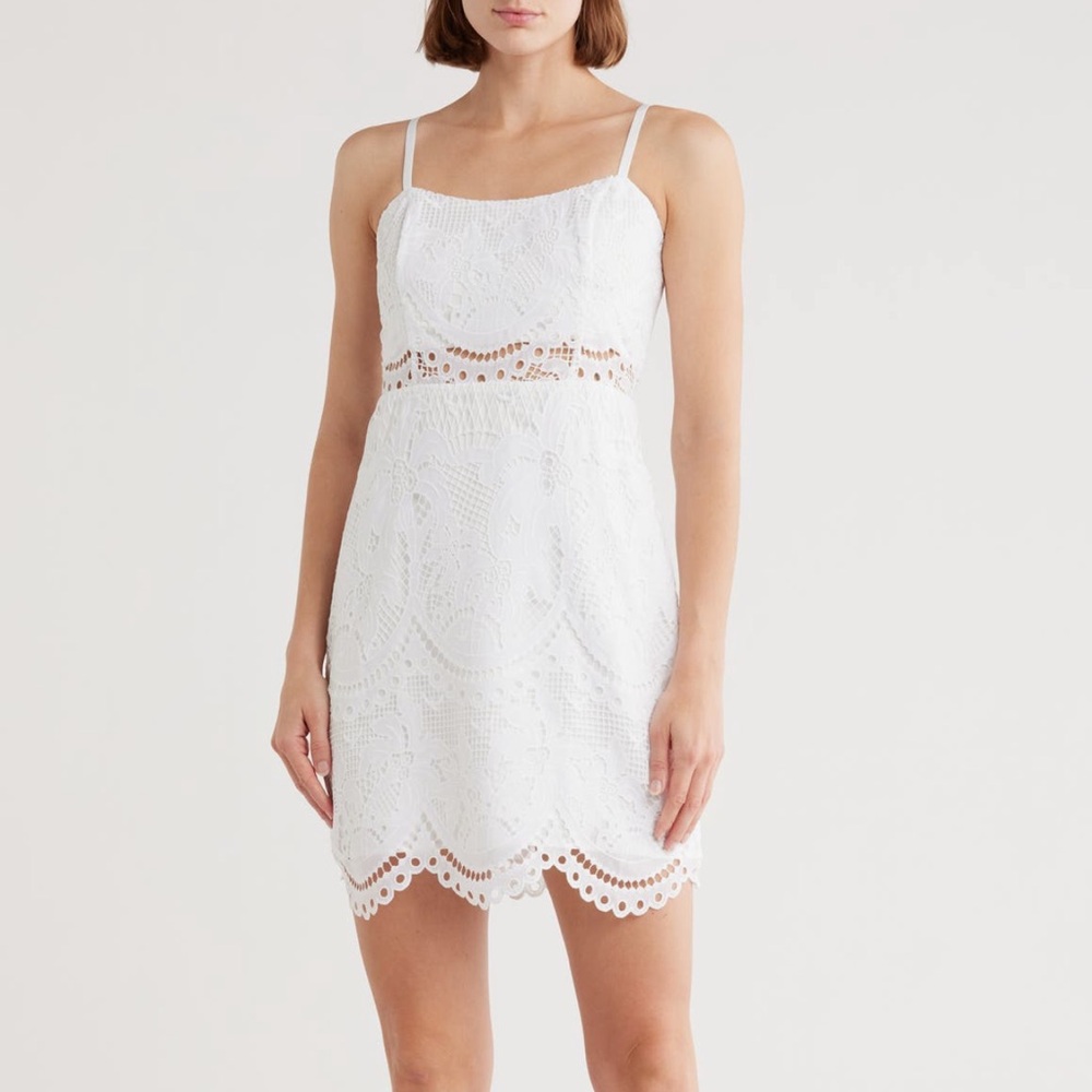 Lilly Pulitzer Risette Lace Dress | Resort White Palms | Size 10